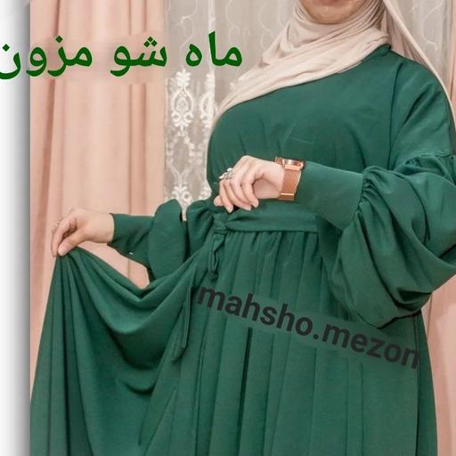 پیراهن مجلسی کرپ الیزه بسیار راحت و  زیبا خلیجی مدل سوگل ِ ماه شو مزون